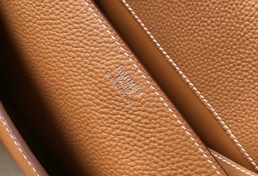 H**mes steve 35 messenger bag in brown clemence calfskin