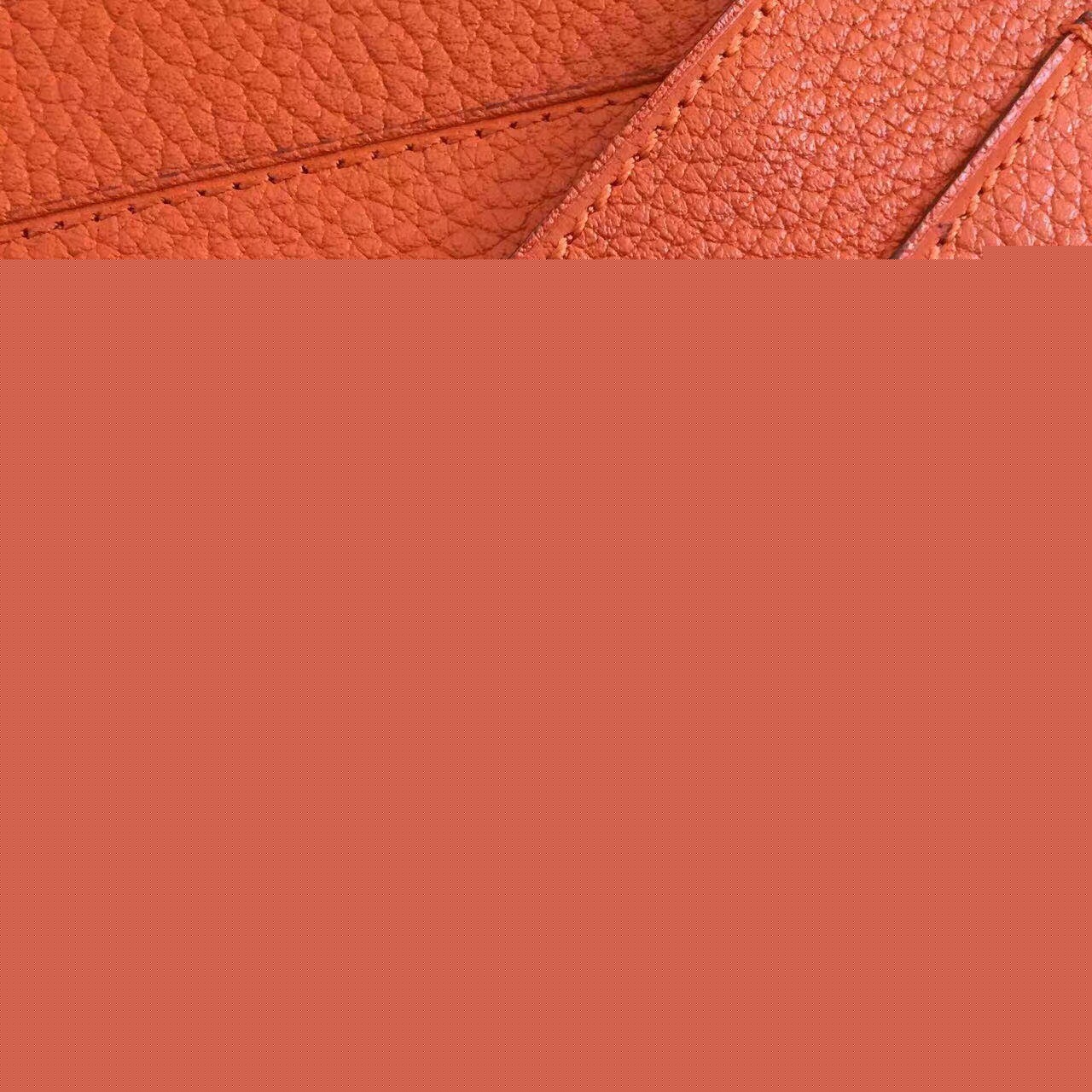 H**mes orange dogon duo combined wallet