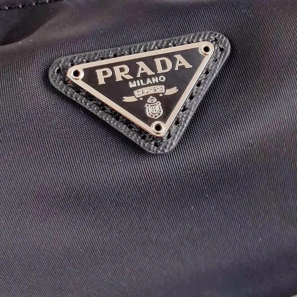 Pra*a black nylon re-edition 2006 hobo bag