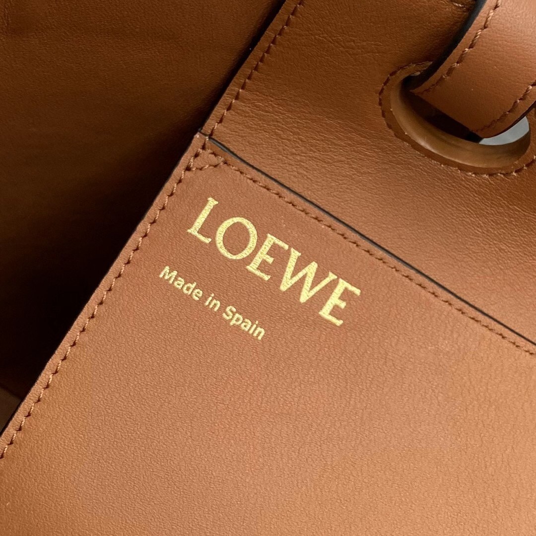 L0ew* anagram small tote in jacquard and calfskin