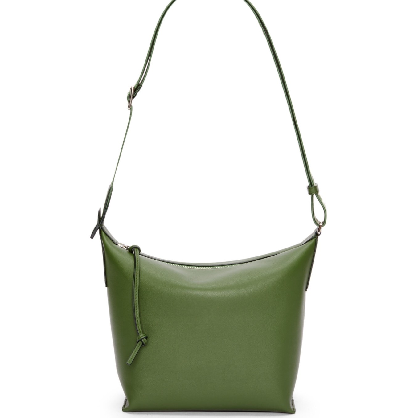 L0ew* cubi small bag in green calfskin and jacquard