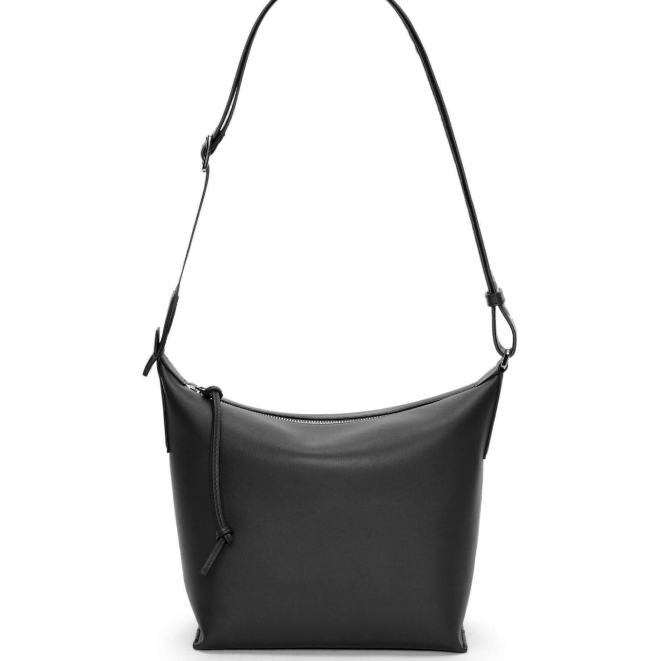 L0ew* cubi small bag in black calfskin and jacquard