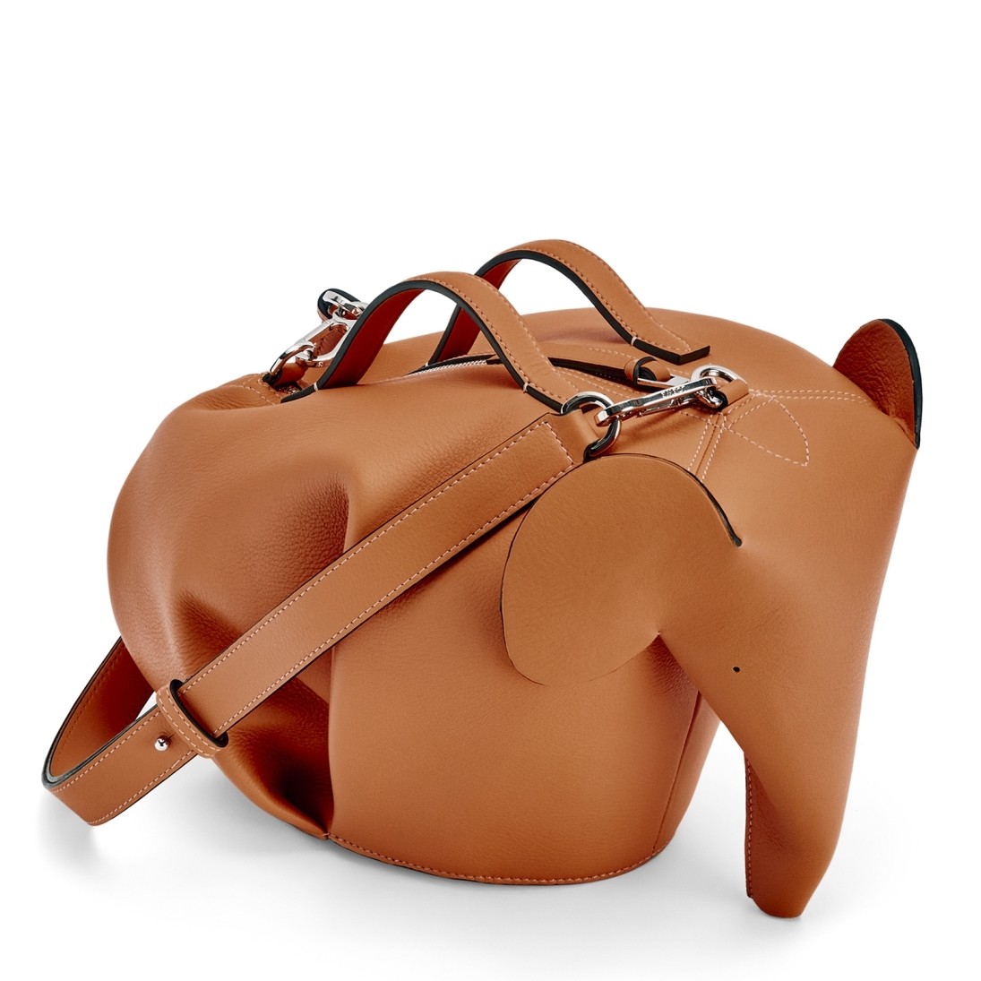 L0ew* large elephant bag in brown calfskin