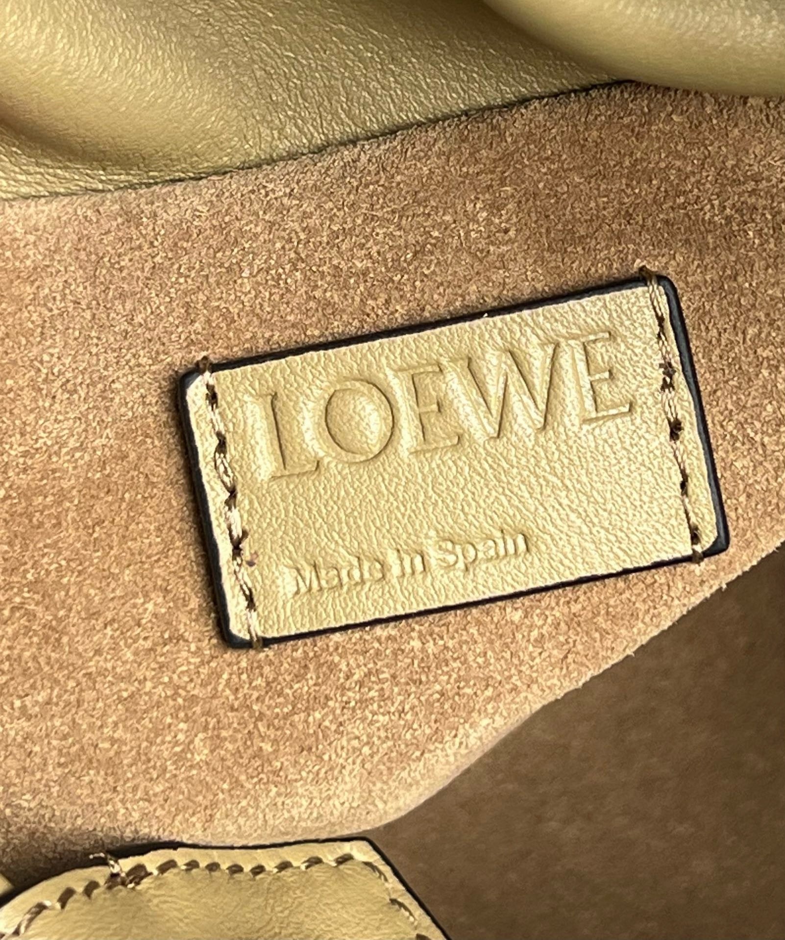 L0ew* mini flamenco clutch bag in clay green nappa calfskin
