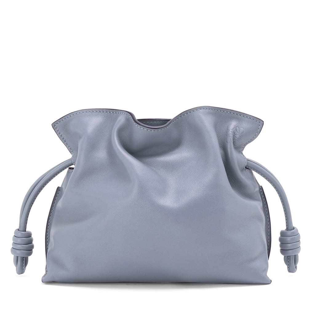 L0ew* flamenco mini clutch in atlantic blue nappa leather