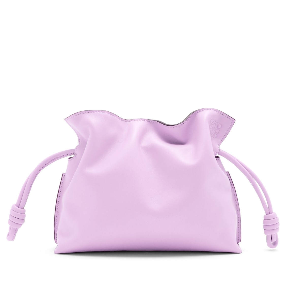 L0ew* flamenco mini clutch in bloom orchid nappa leather