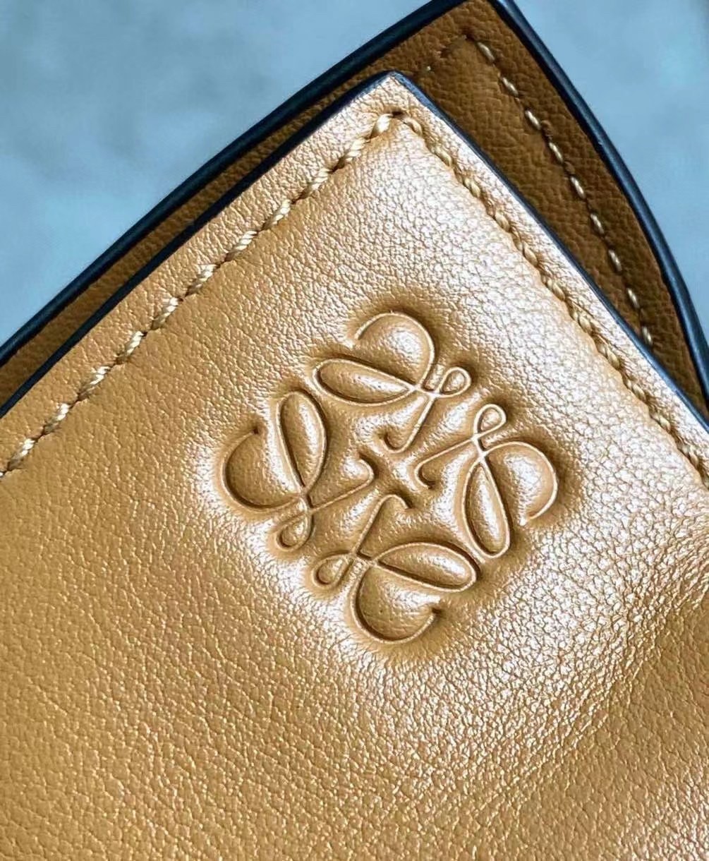 L0ew* flamenco mini clutch in brown nappa leather