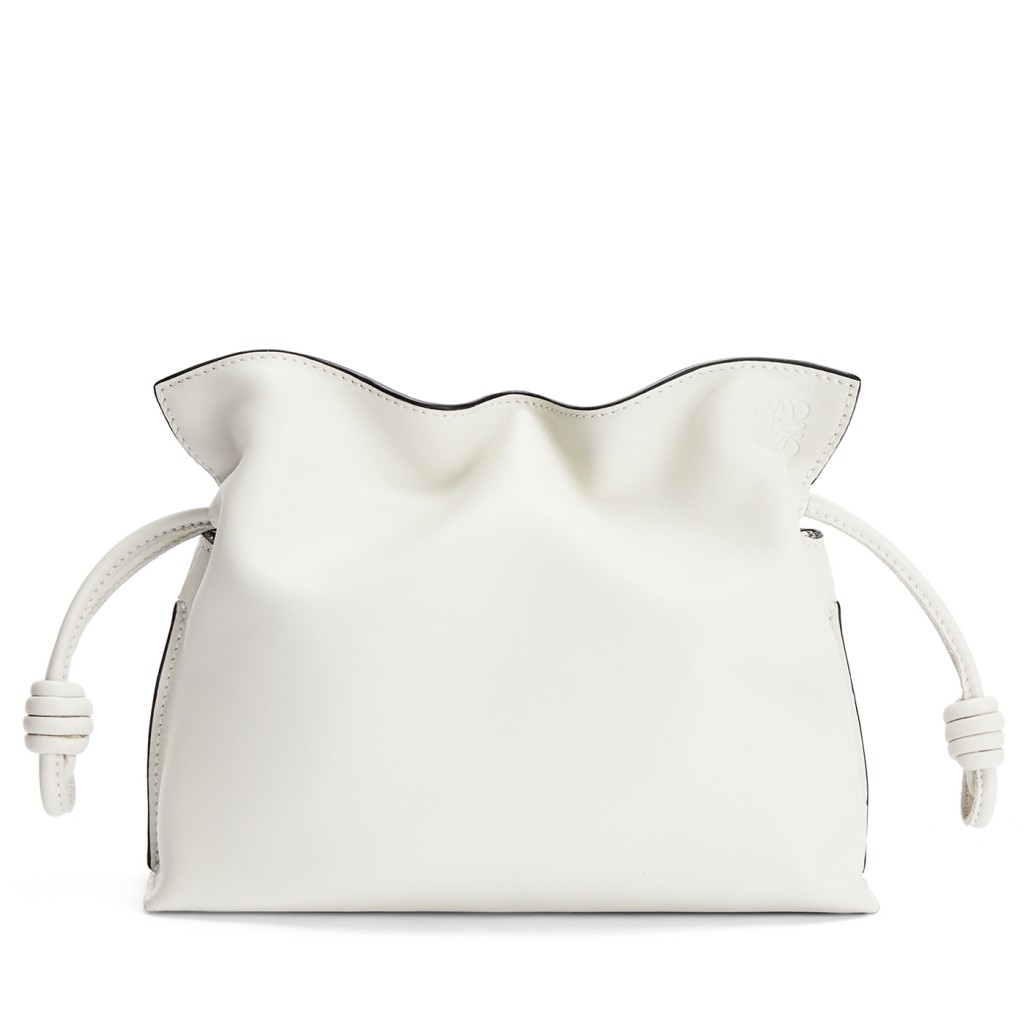 L0ew* flamenco mini clutch in white nappa leather