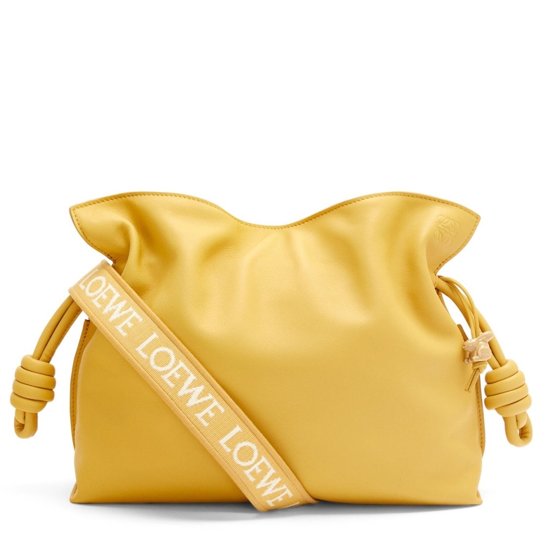 L0ew* flamenco clutch bag in pale yellow leather