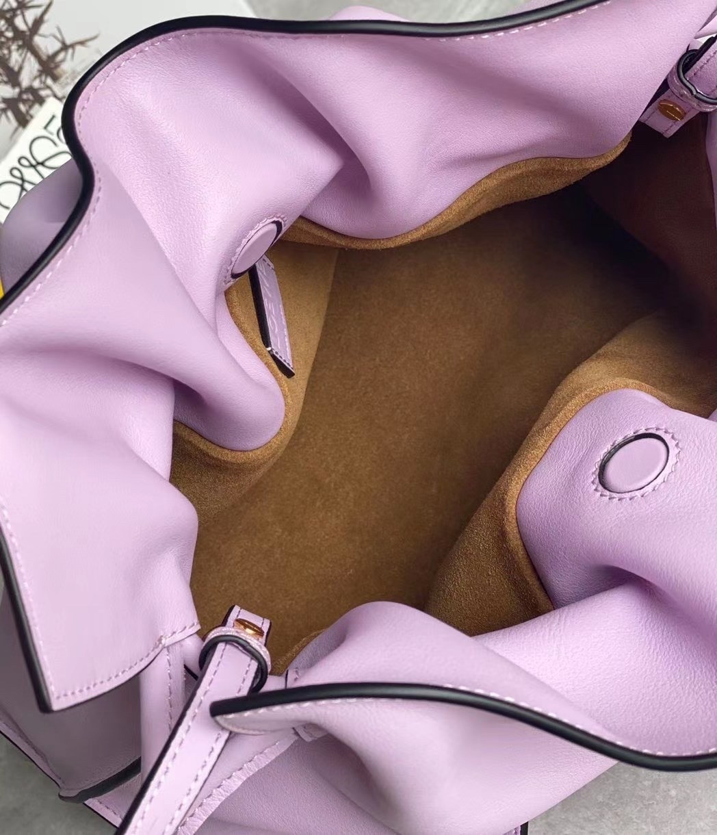 L0ew* flamenco clutch in bloom orchid nappa leather