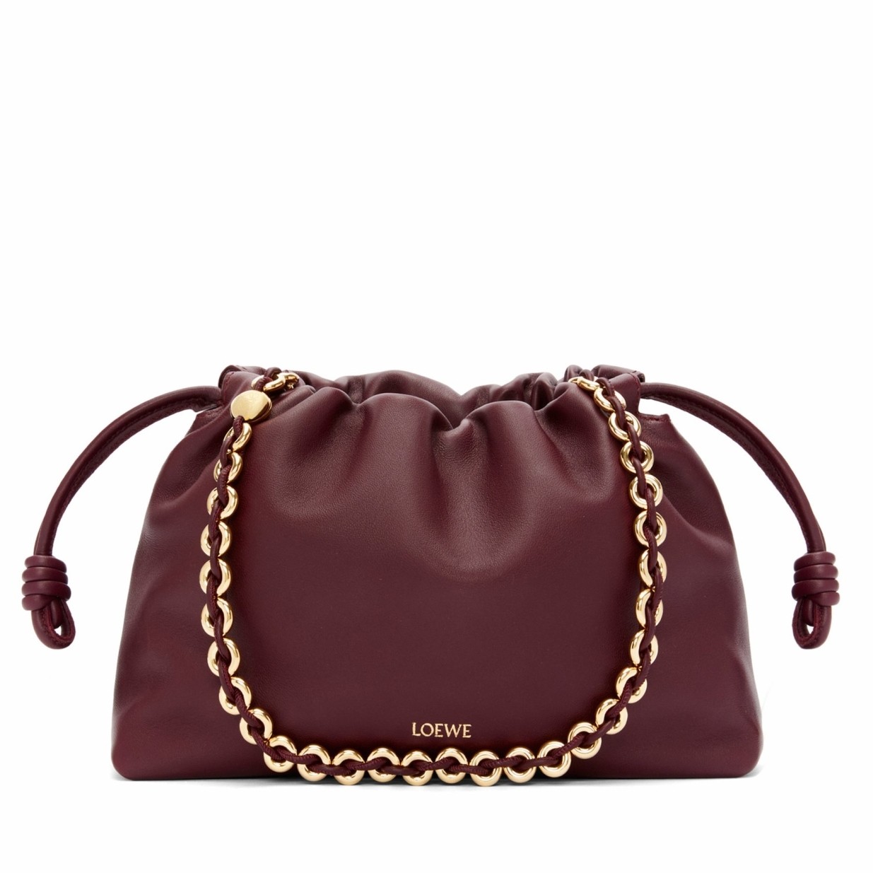 L0ew* flamenco purse in burgundy nappa lambskin