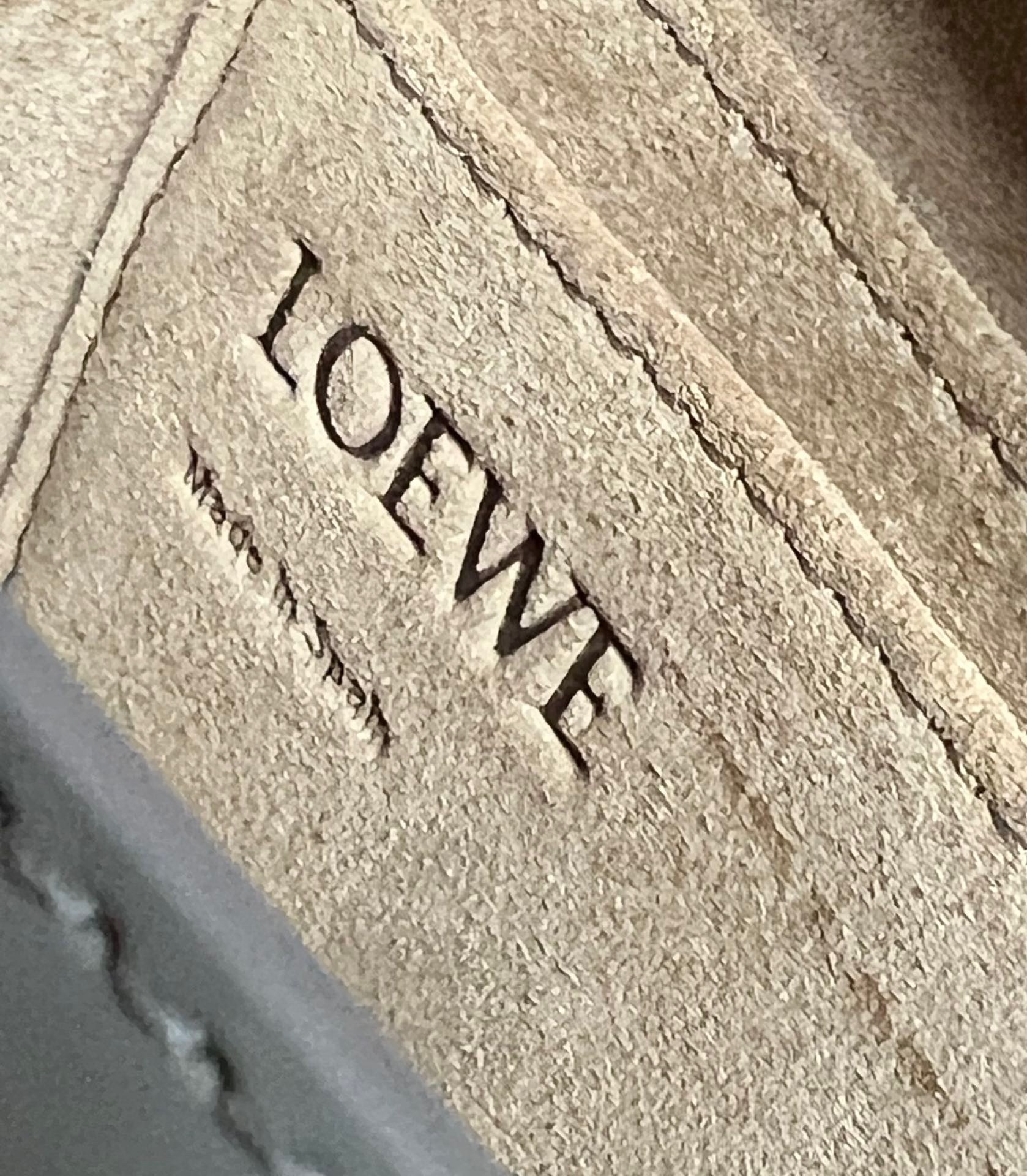 L0ew* gate dual mini bag in grey calfskin