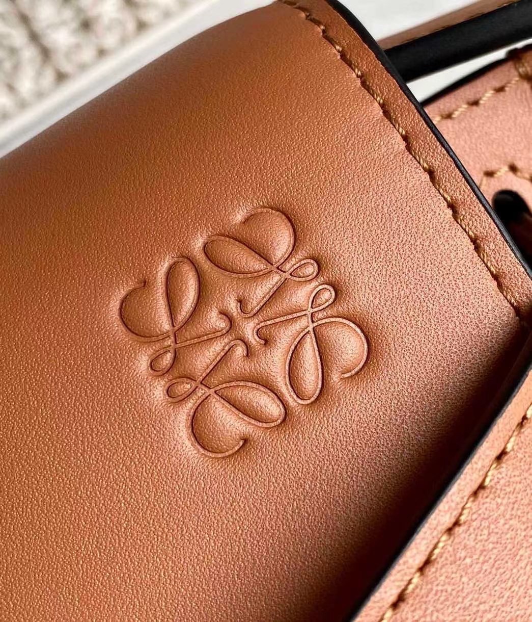 L0ew* mini gate dual bag in tan calfskin