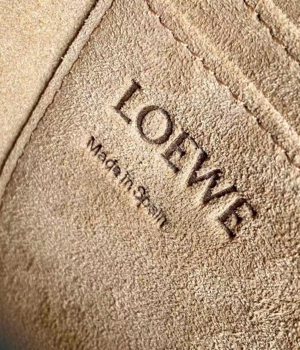 L0ew* mini gate dual bag in tan calfskin
