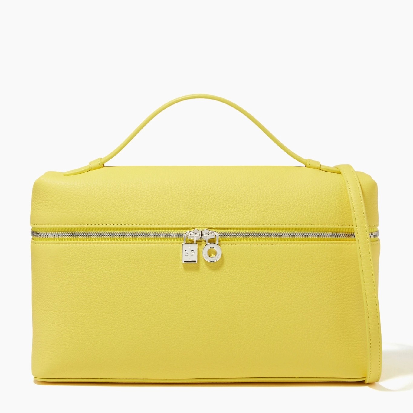 L**o p*ana extra pocket pouch l27 in yellow grained leather