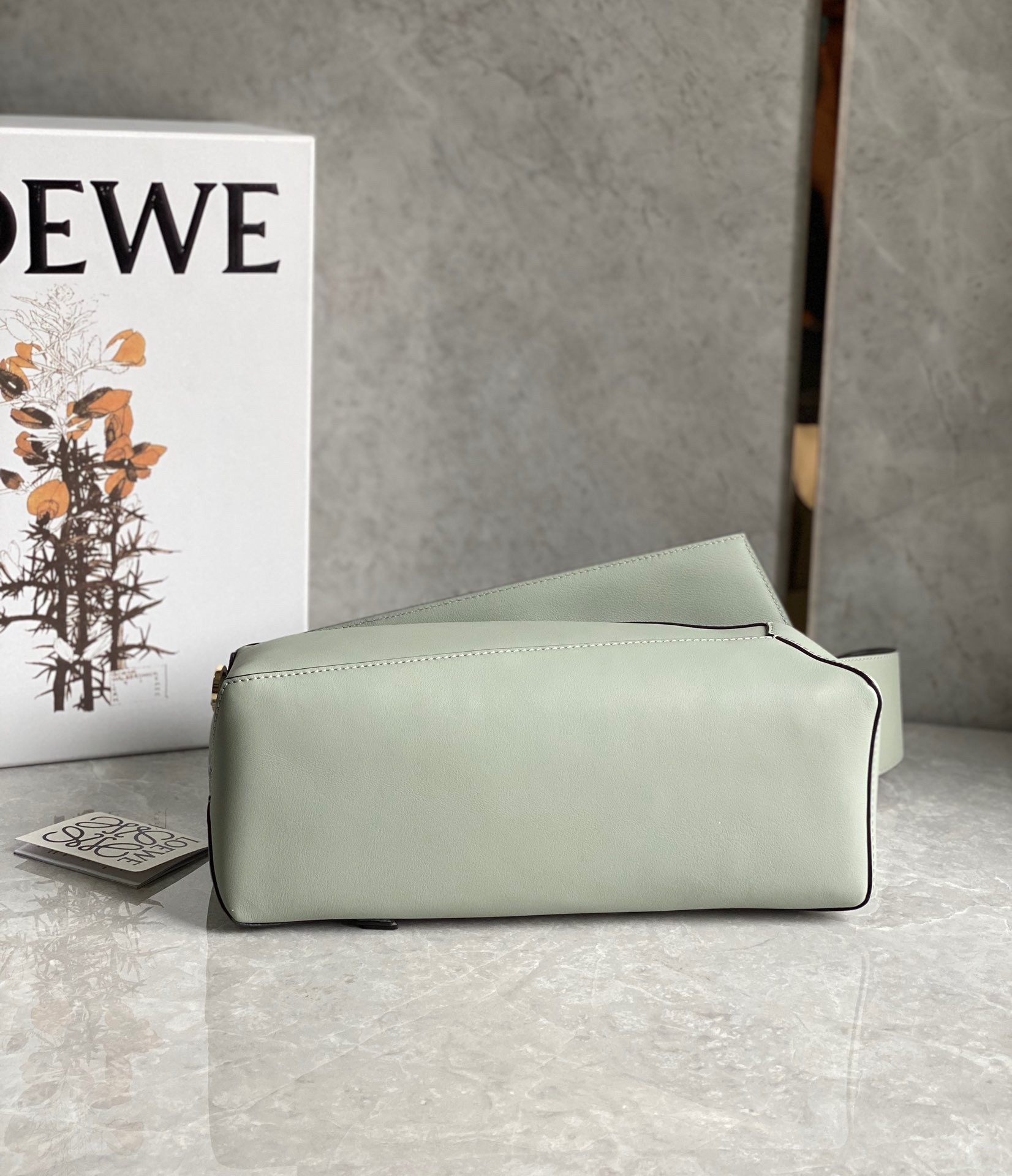 L0ew* puzzle hobo bag in light celadon nappa calfskin
