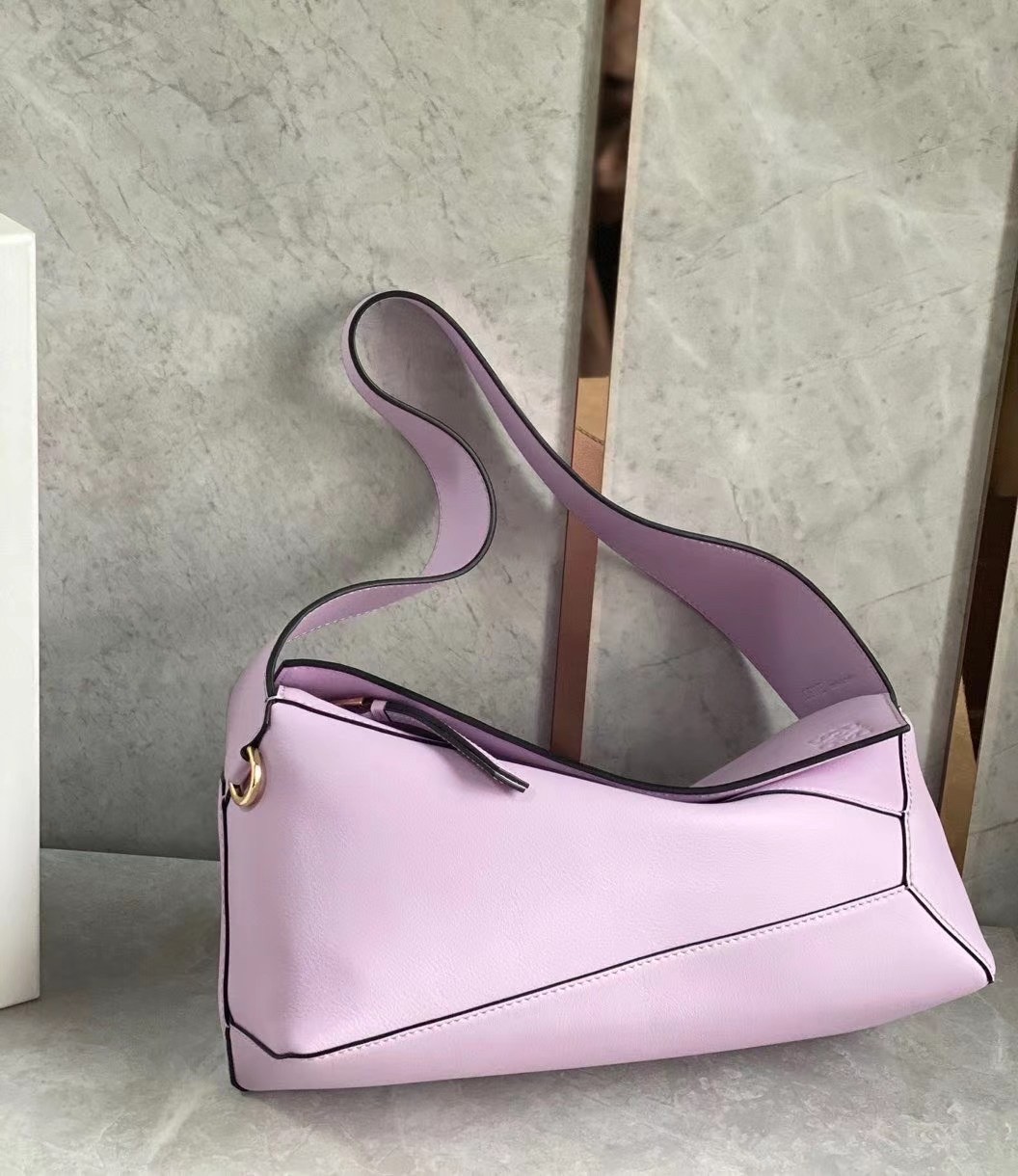 L0ew* puzzle hobo bag in pink nappa calfskin