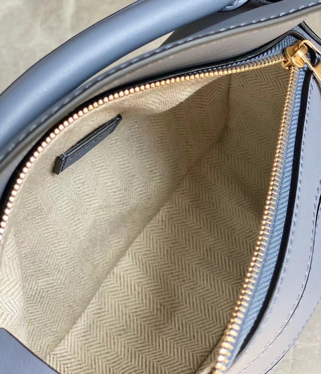 L0ew* puzzle mini bag in atlantic blue calfskin leather
