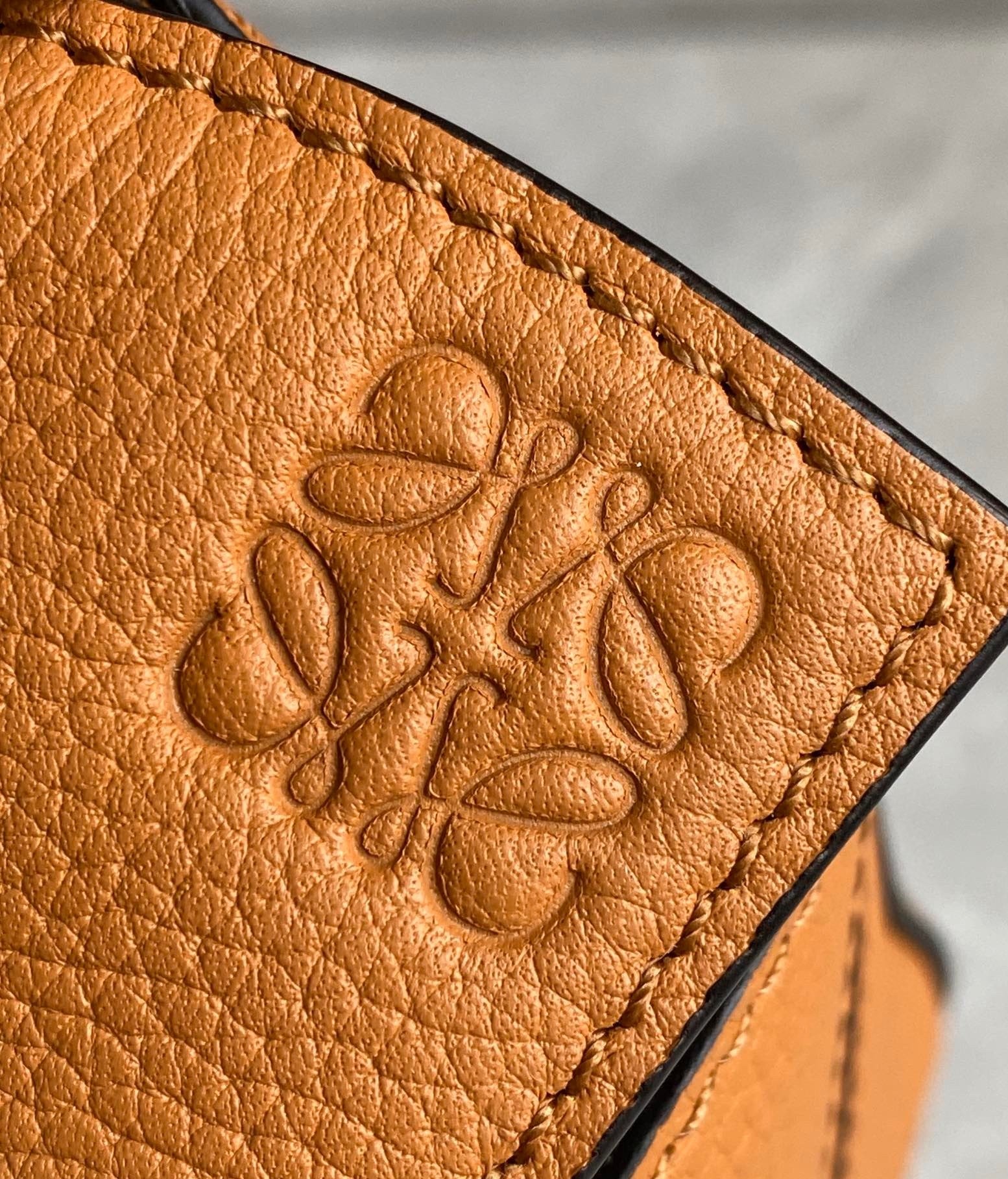 L0ew* puzzle mini bag in brown grained calfskin