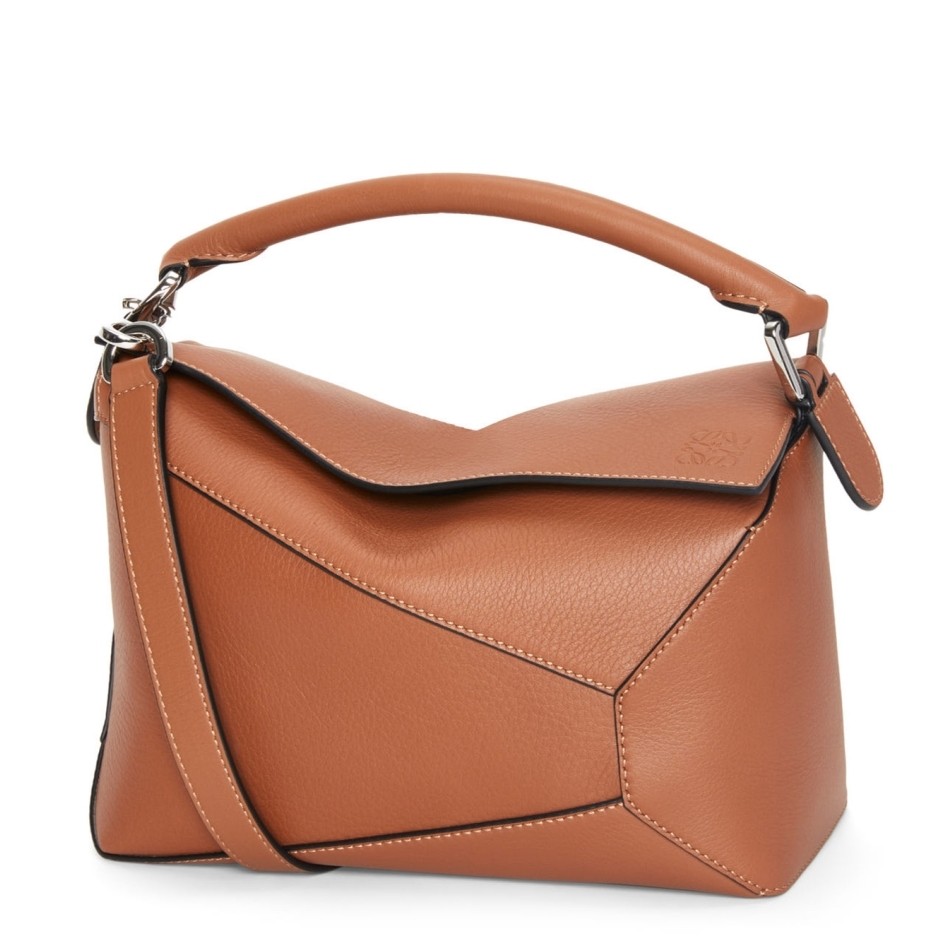 L0ew* puzzle small bag in tan classic calfskin