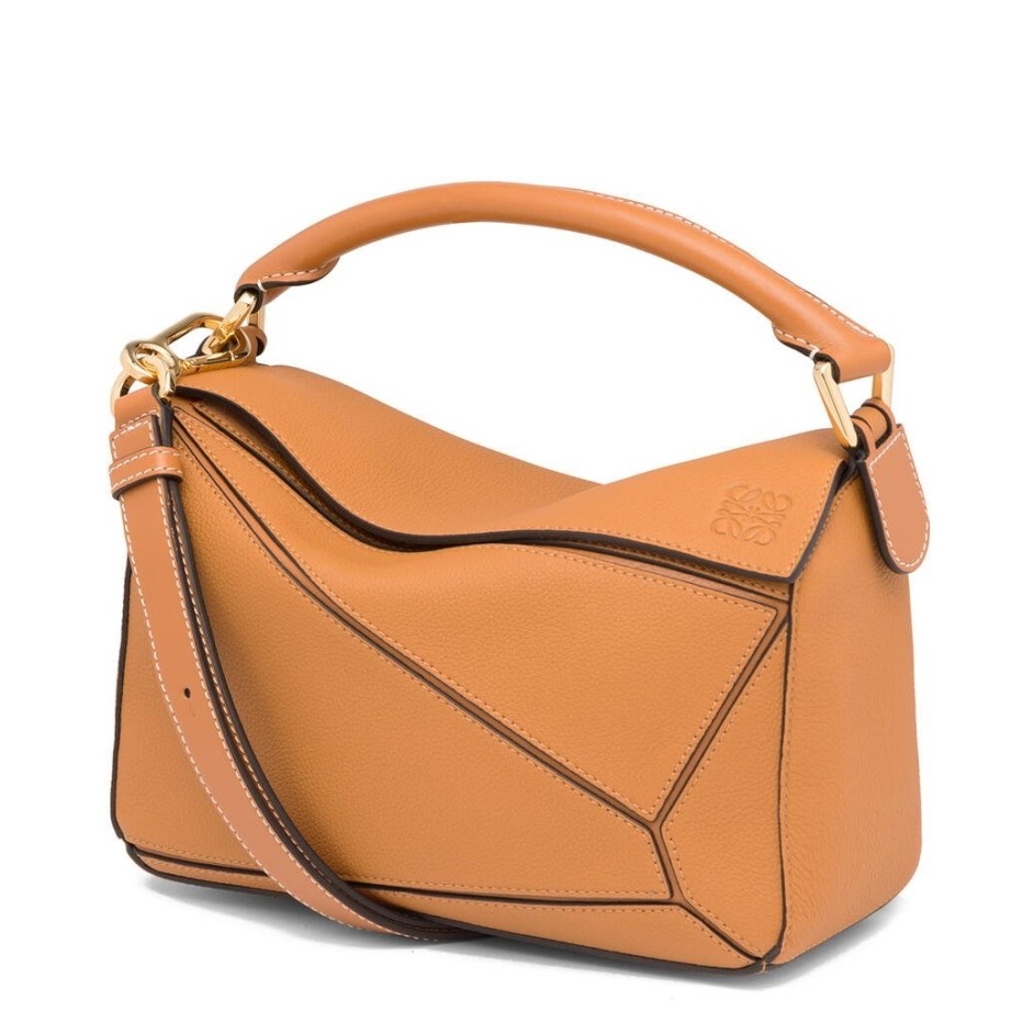L0ew* small puzzle bag in tan grained calfskin