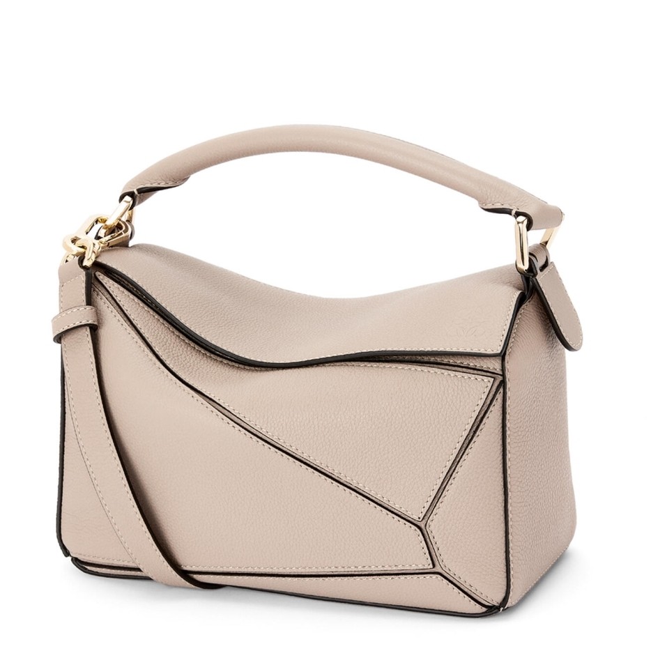 L0ew* puzzle small bag in sandy grained leather