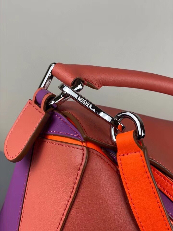L0ew* small puzzle bag in grapefruit/mauve/lilas calfskin