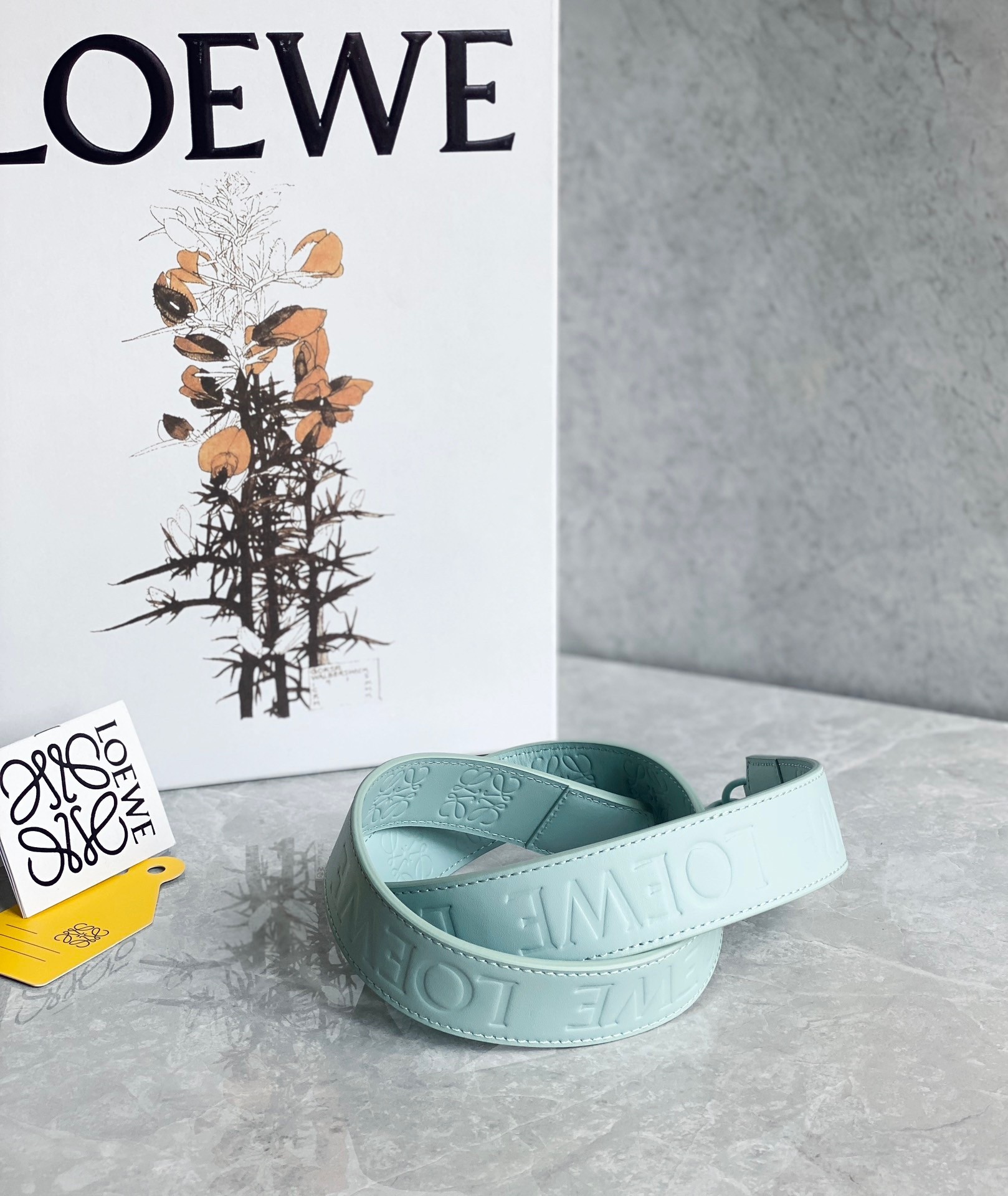 L0ew* puzzle small bag in aquamarine satin calfskin