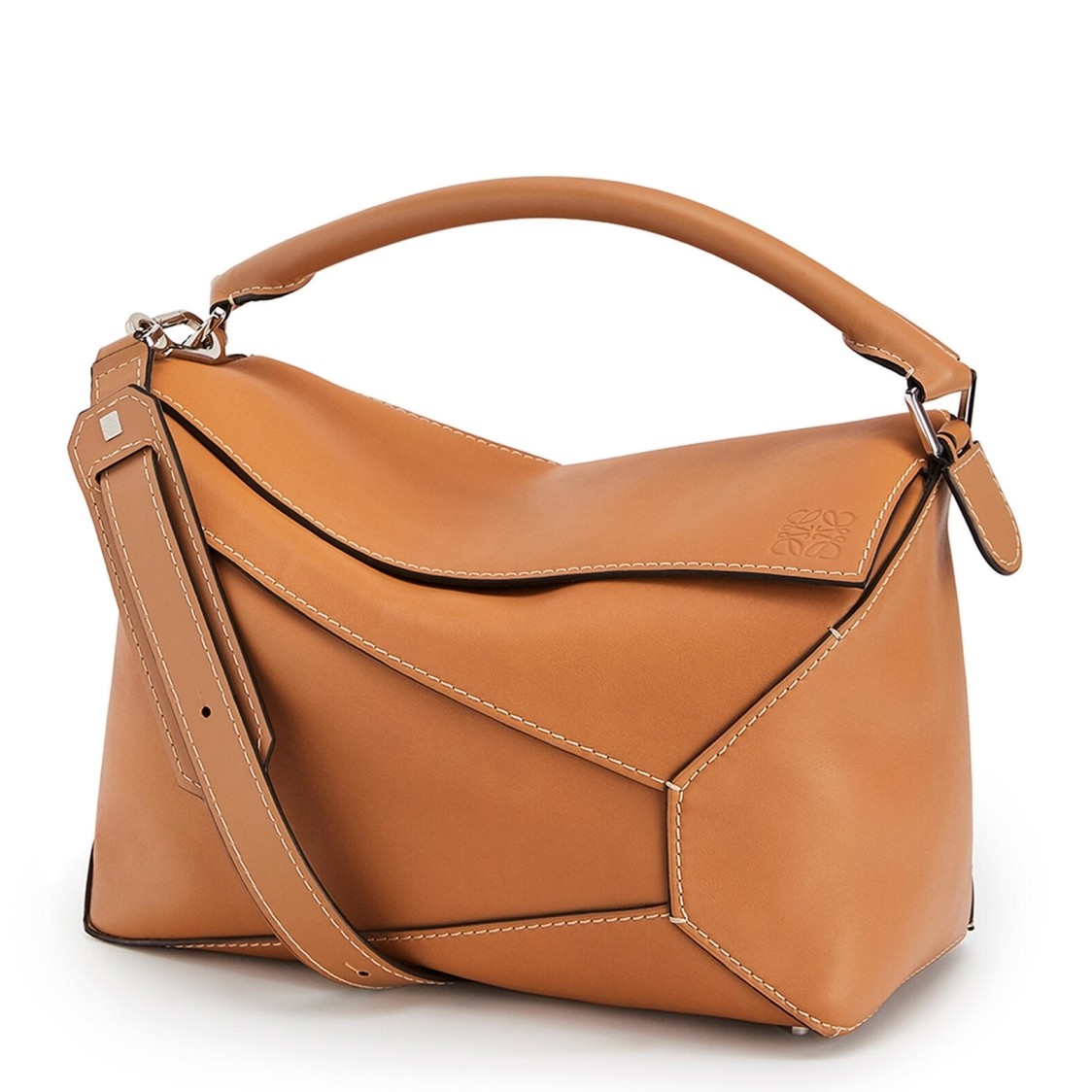 L0ew* large puzzle bag in tan calfskin