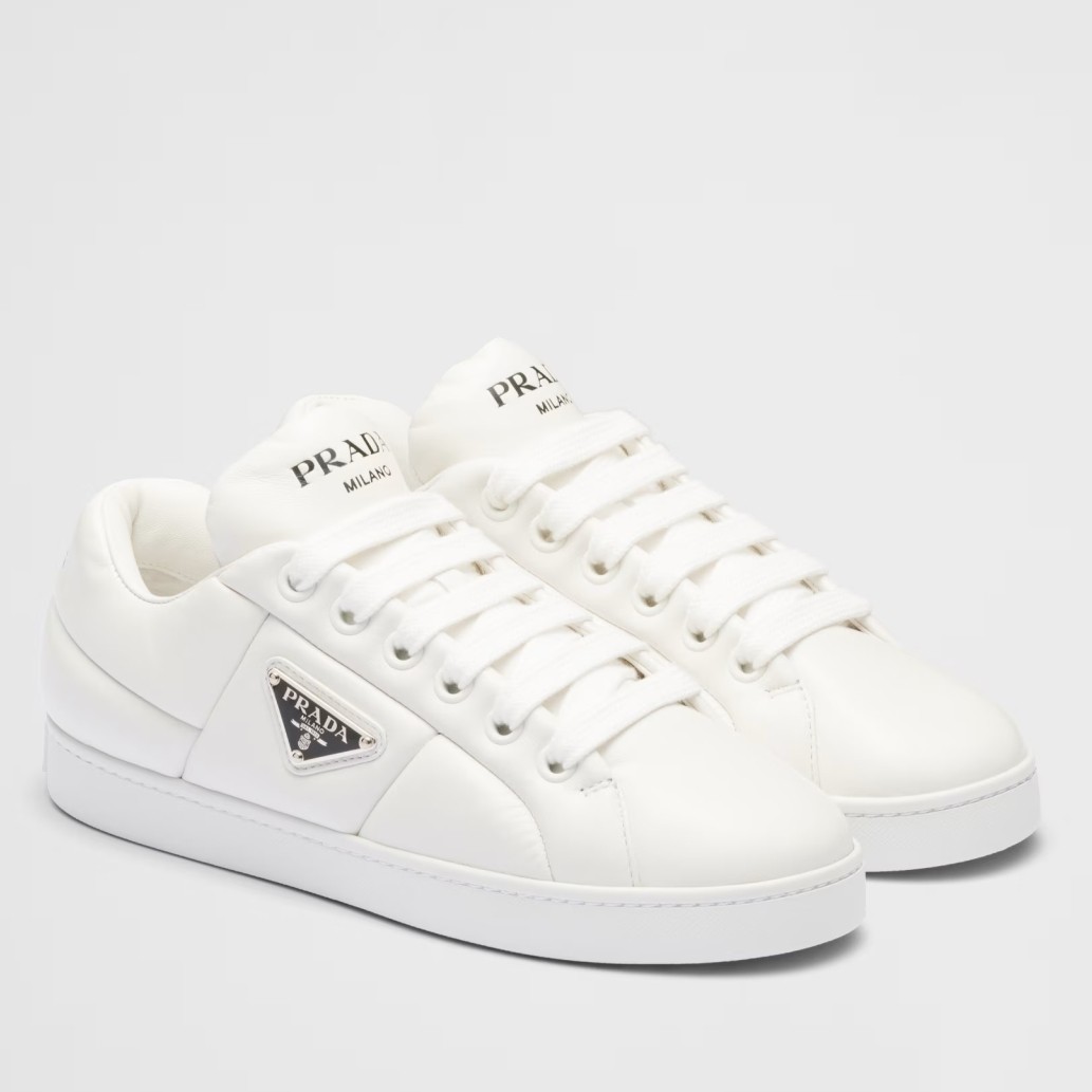 Pra*a women''s sneakers in white nappa leather