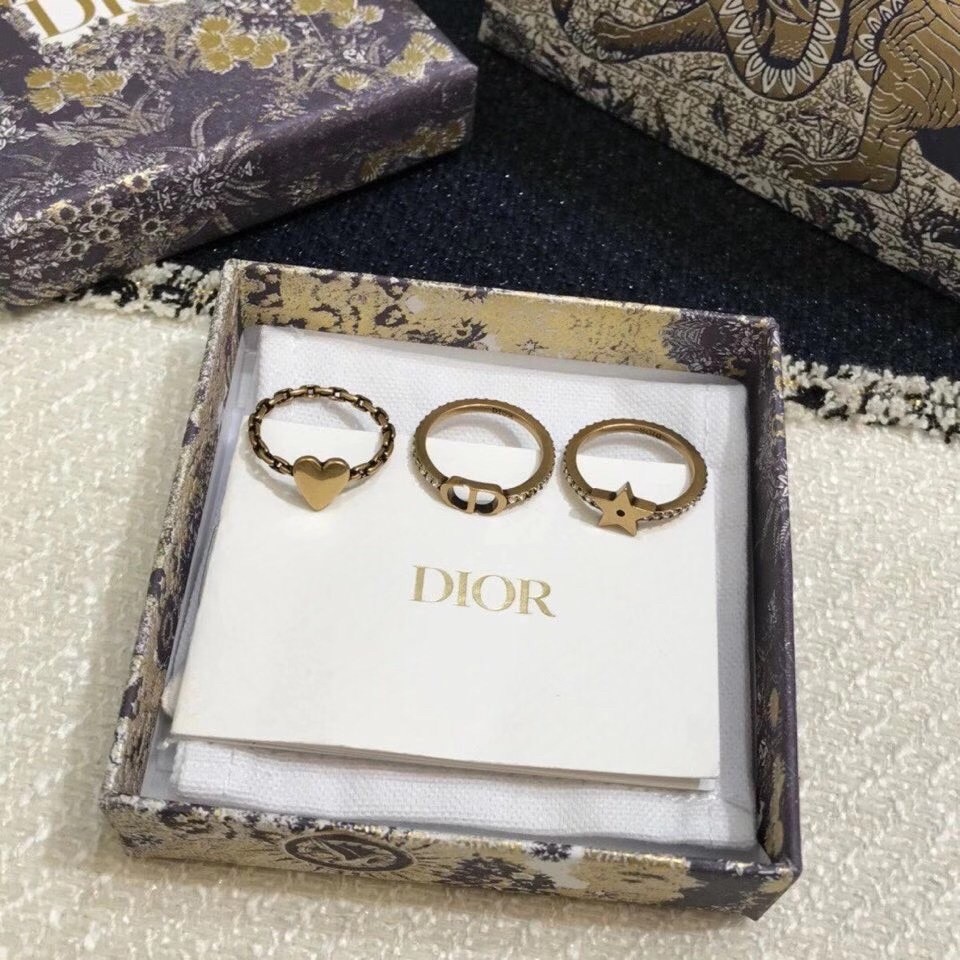 D*or lucky cd set of three rings s size