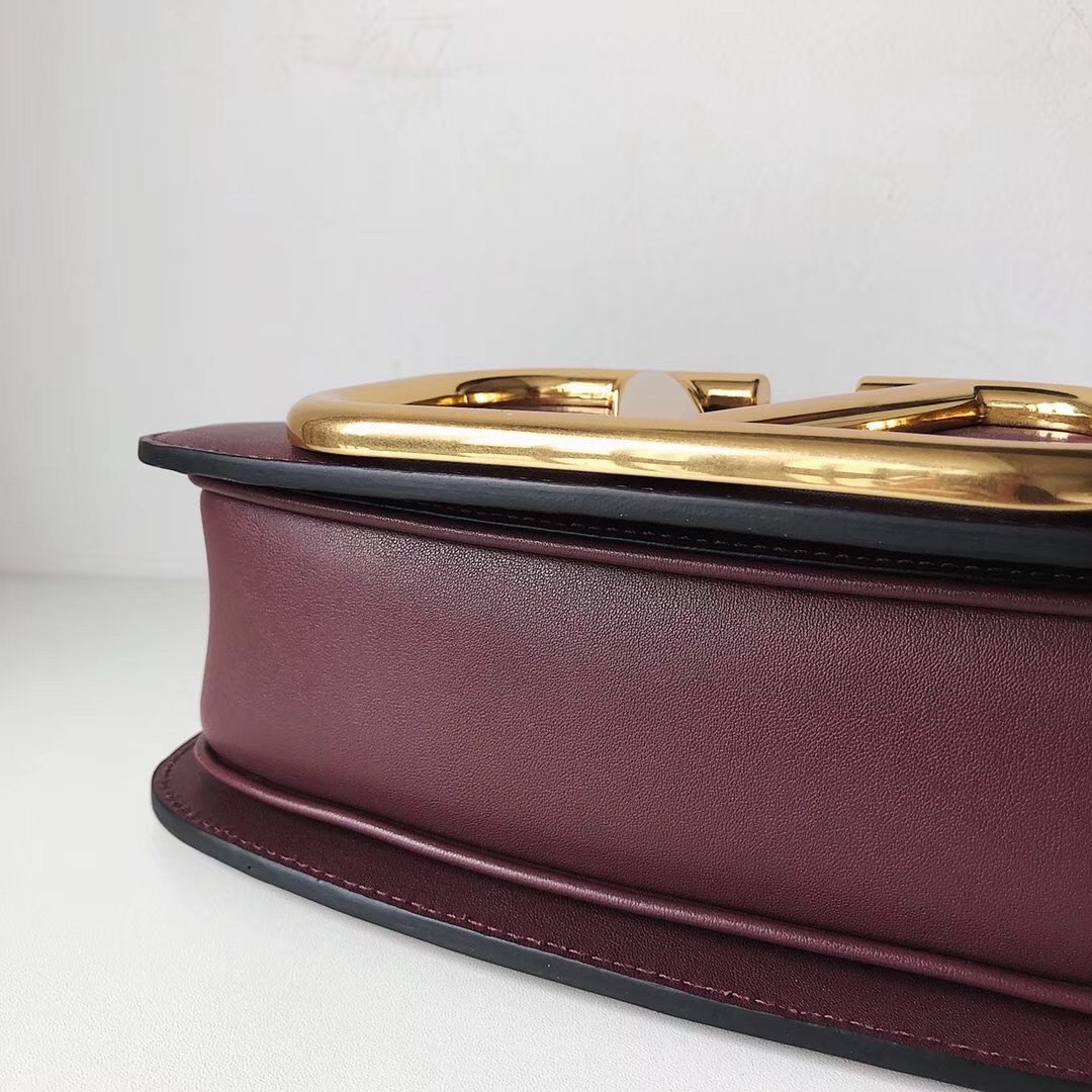 valentino S*pervee crossbody bag in burgundy leather