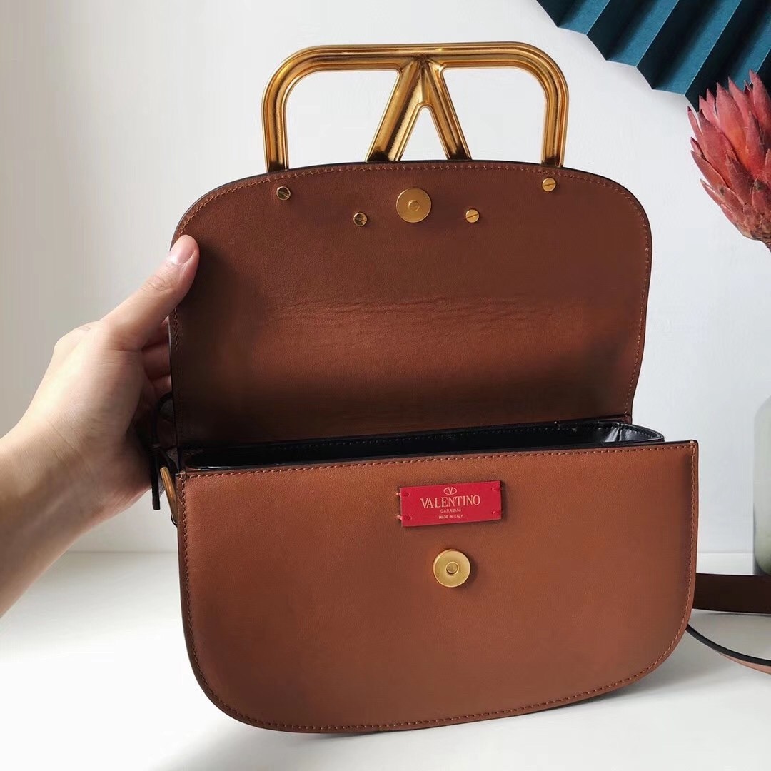 valentino S*pervee crossbody bag in brown leather