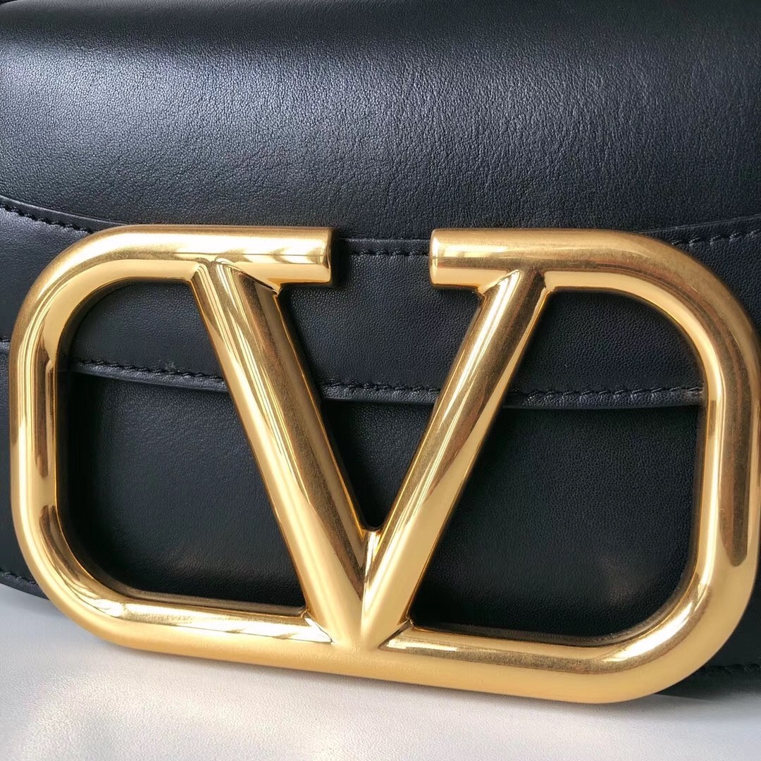 valentino S*pervee crossbody bag in black leather
