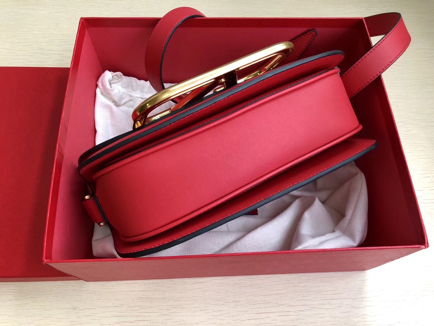 valentino S*pervee crossbody bag in red leather