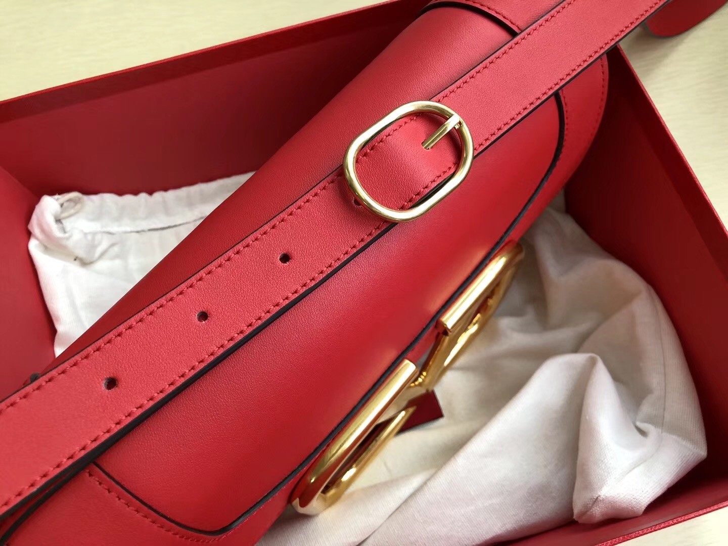 valentino S*pervee crossbody bag in red leather