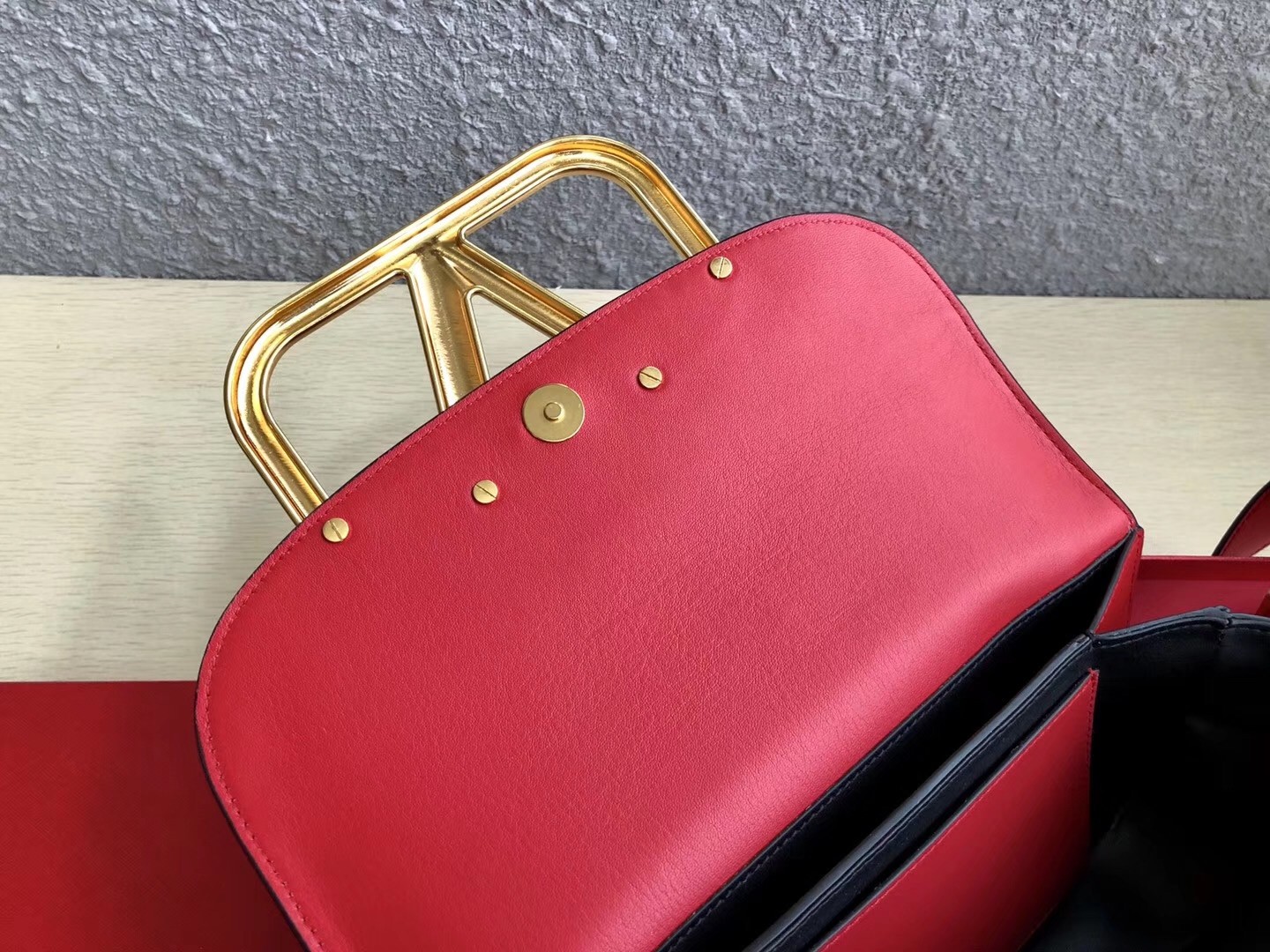 valentino S*pervee crossbody bag in red leather