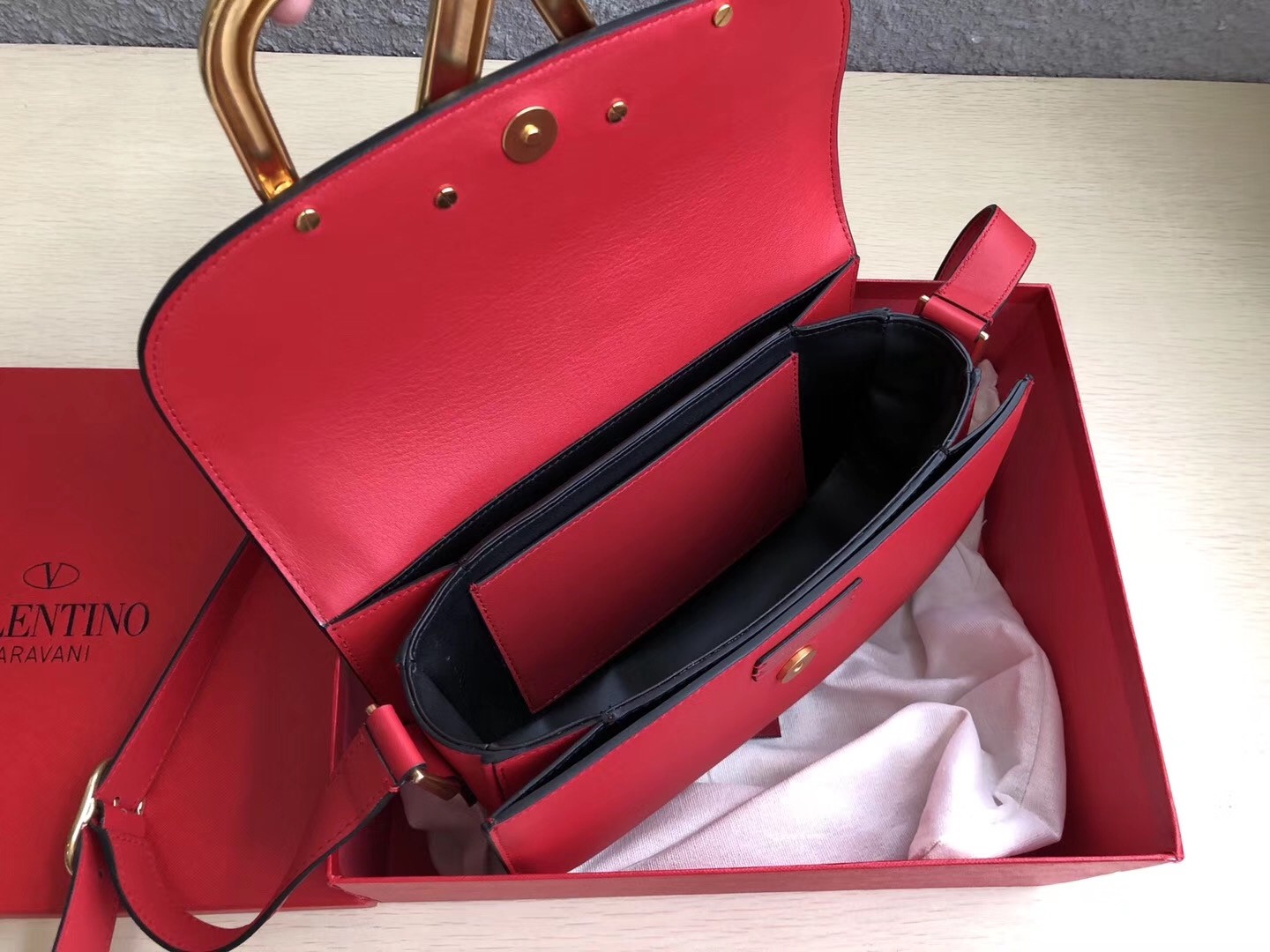 valentino S*pervee crossbody bag in red leather