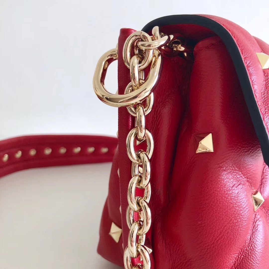 Va1e*ntin0 mini candystud crossbody bag in red lambskin