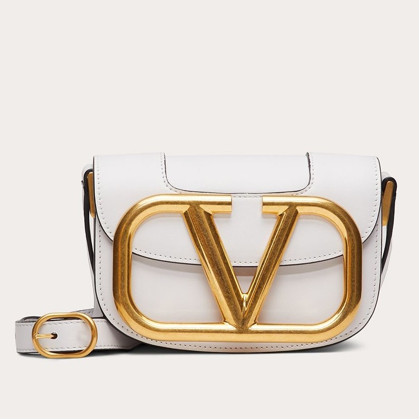 Va1e*ntin0 small s*pervee crossbody bag in white leather