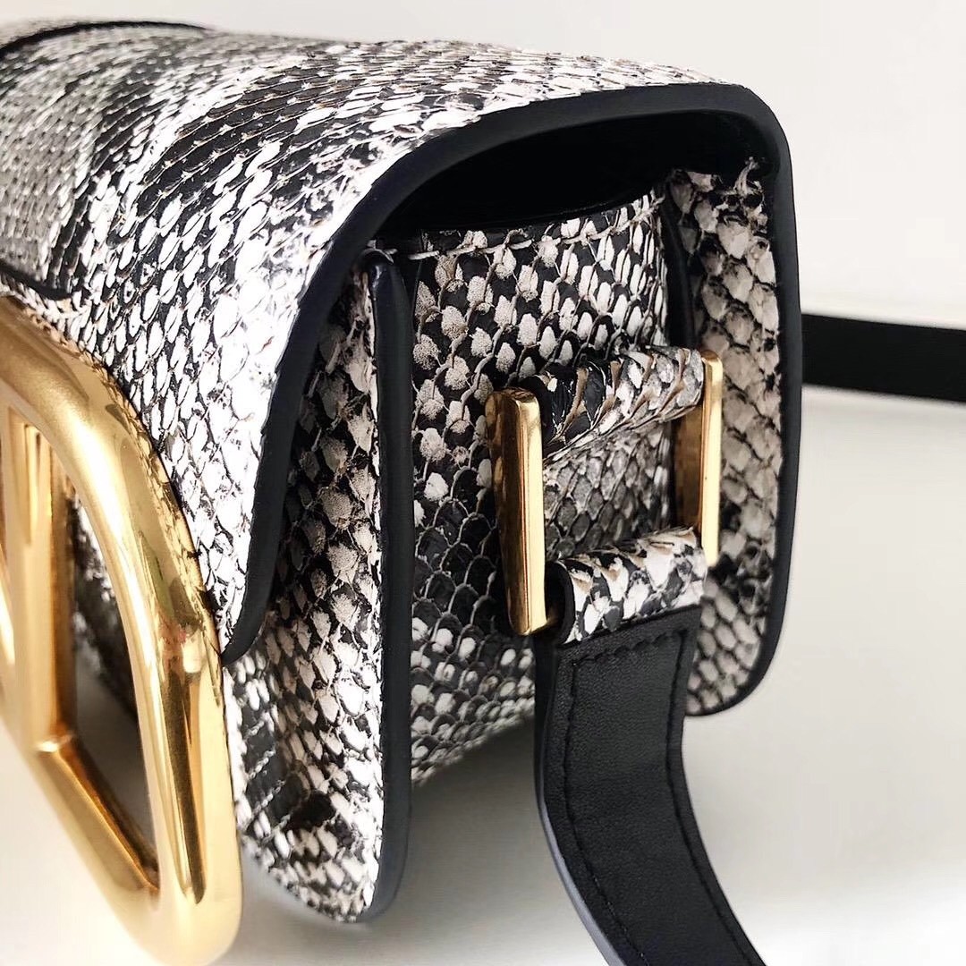 Va1e*ntin0 small s*pervee crossbody bag in embossed python leather