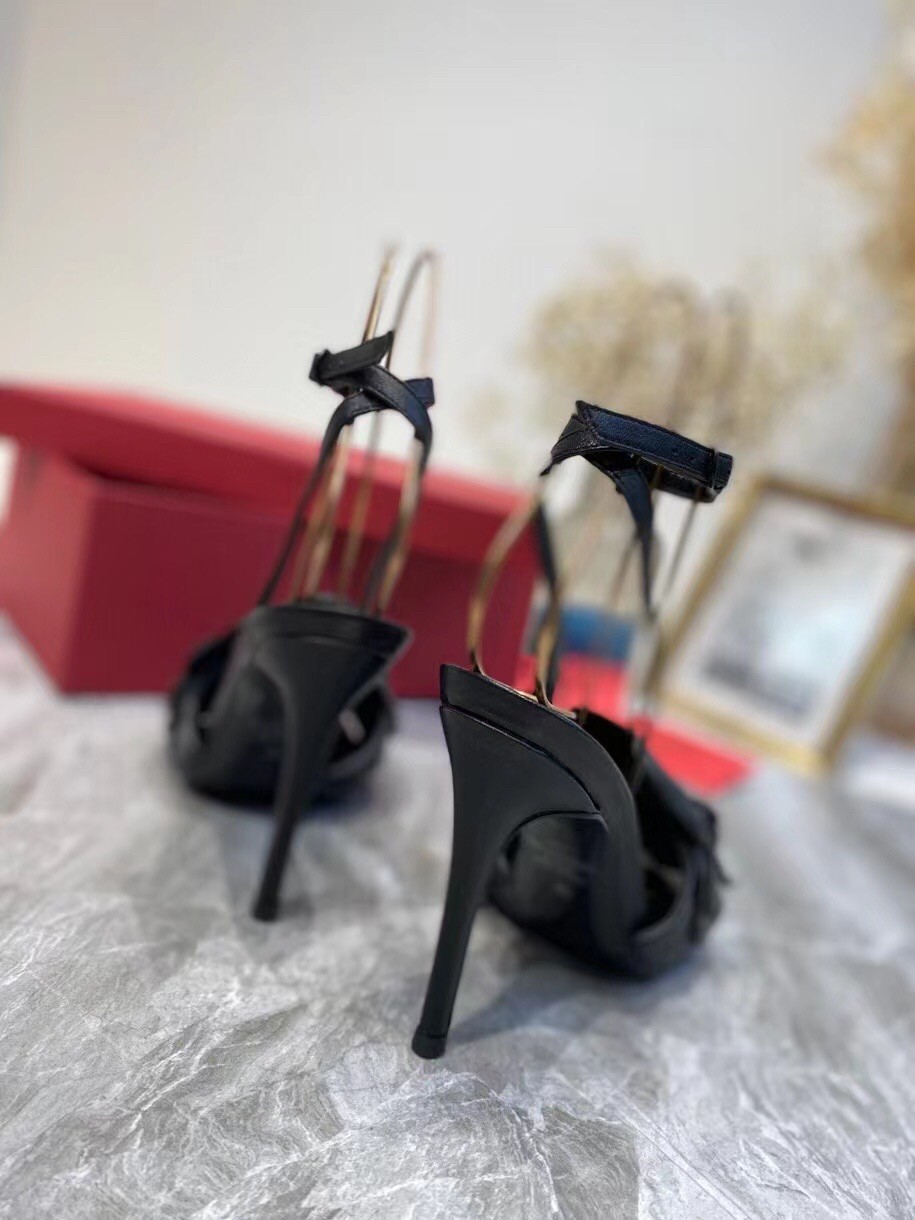 Valentino Atelier Shoes 03 Rose Edition Sandals 100mm Black