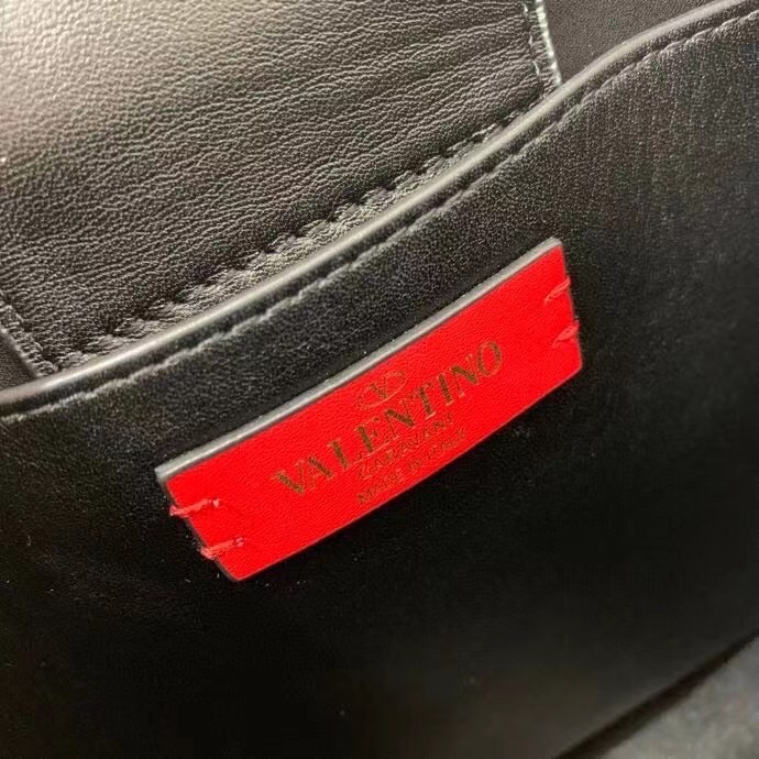 valentino S*pervee top handle bag in black calfskin