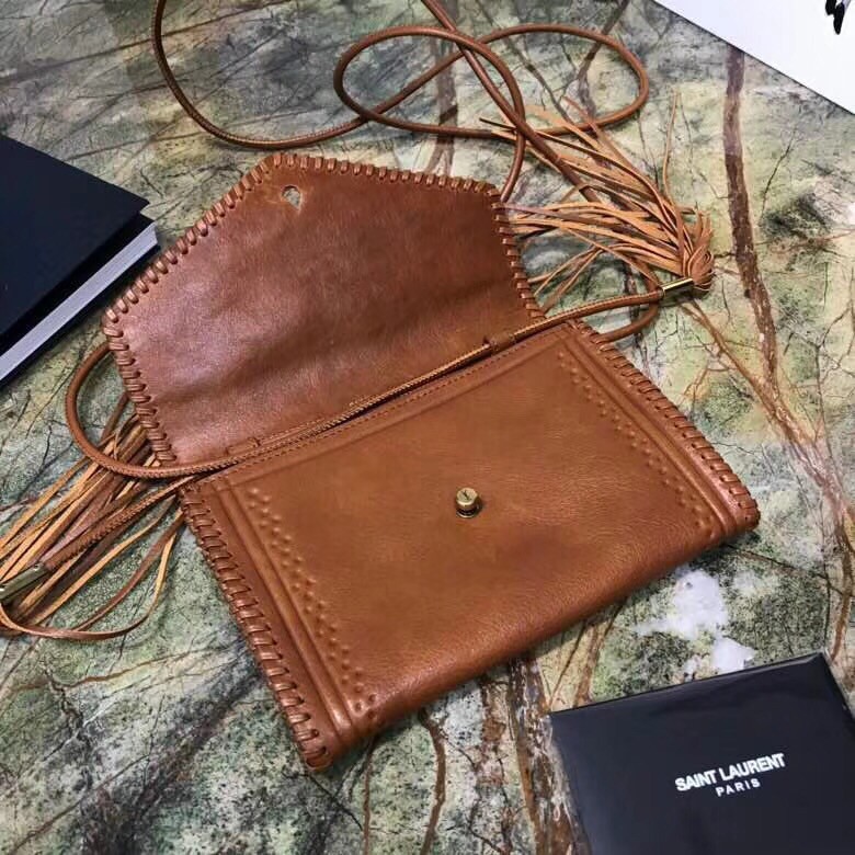 Sa**t Lau*nt brown envelope belt bag