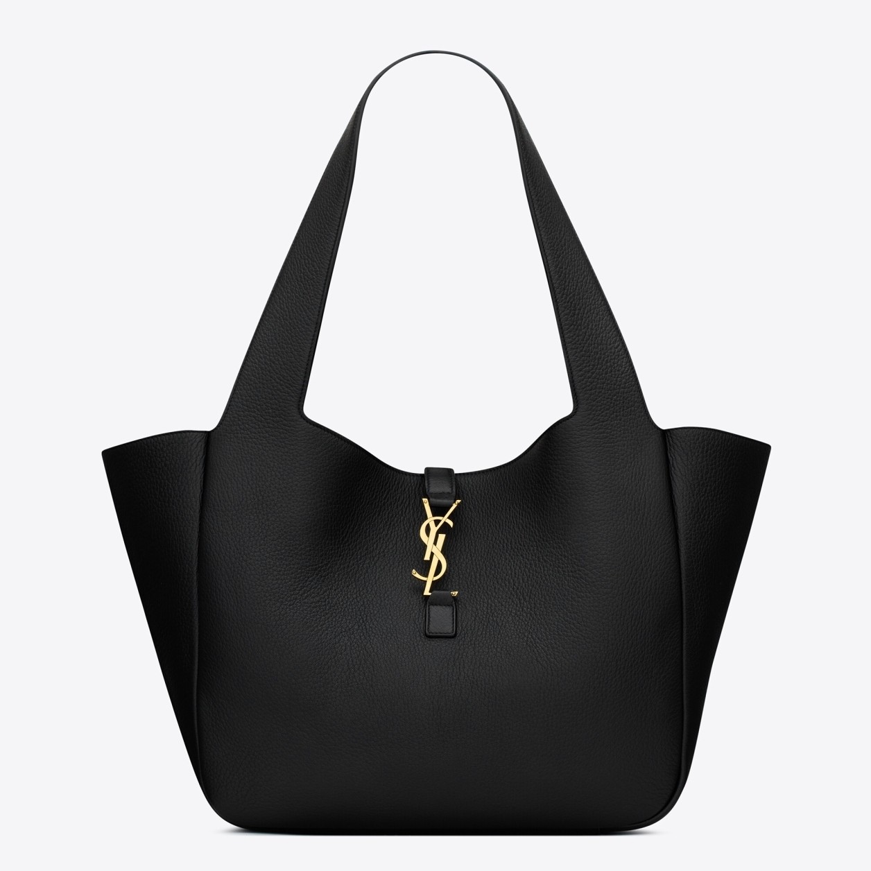 Sa**t Lau*nt bea tote bag in black grained leather