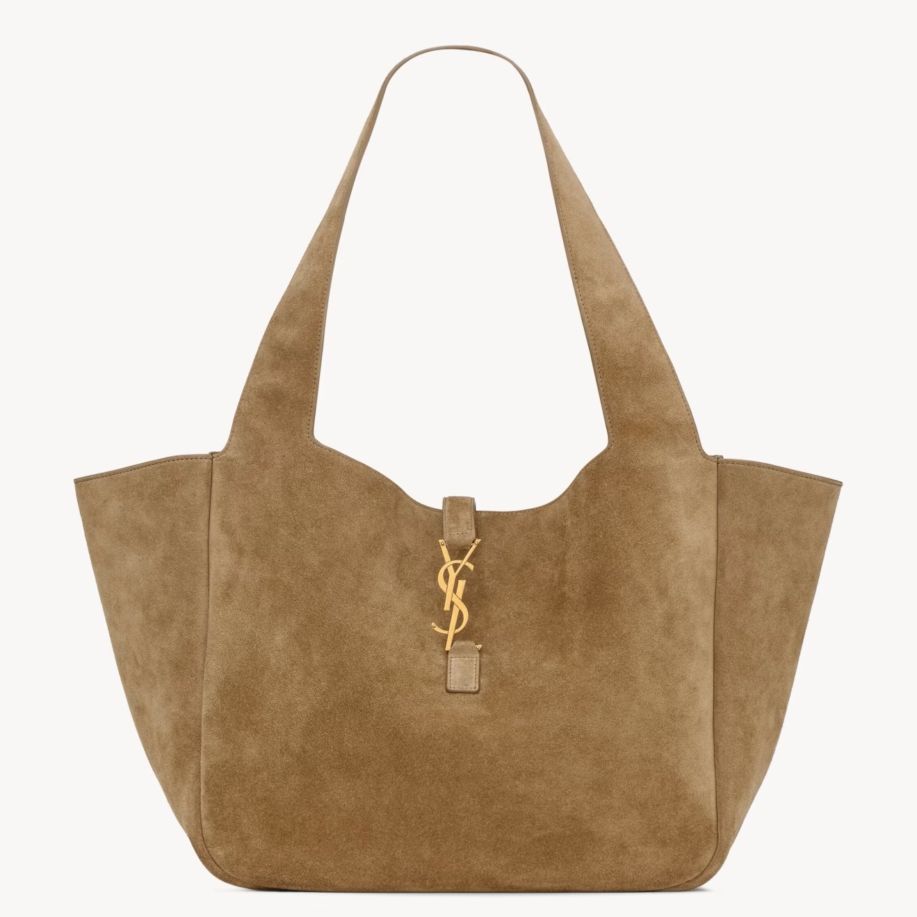 Sa**t Lau*nt le 5 À 7 bea bag in golden leaf suede leather