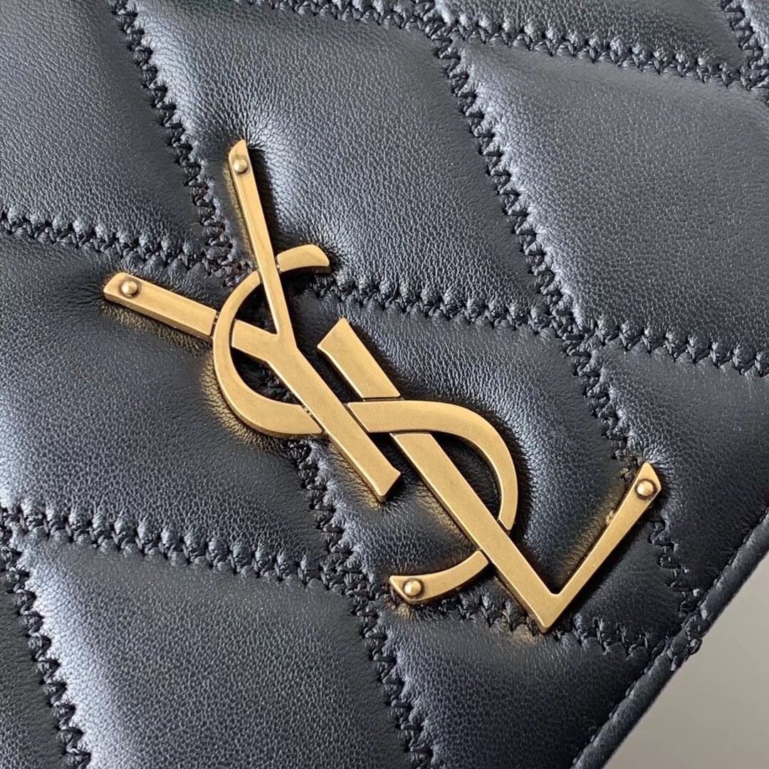 sa**t lau*nt angie chain bag in black Di*m*nd lambskin