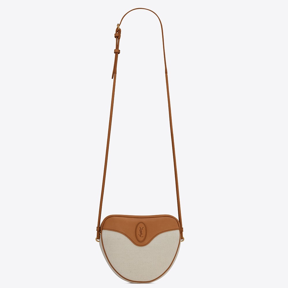 Sa**t Lau*nt monogramme sac cœur bag in canvas
