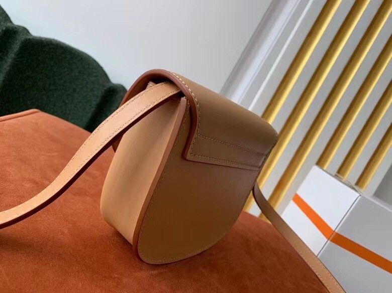Sa**t Lau*nt kaia mini satchel bag in brown calfskin