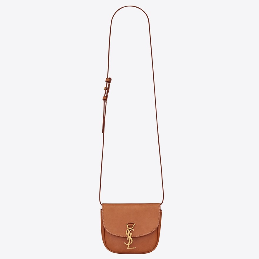 Sa**t Lau*nt kaia mini satchel bag in brown calfskin